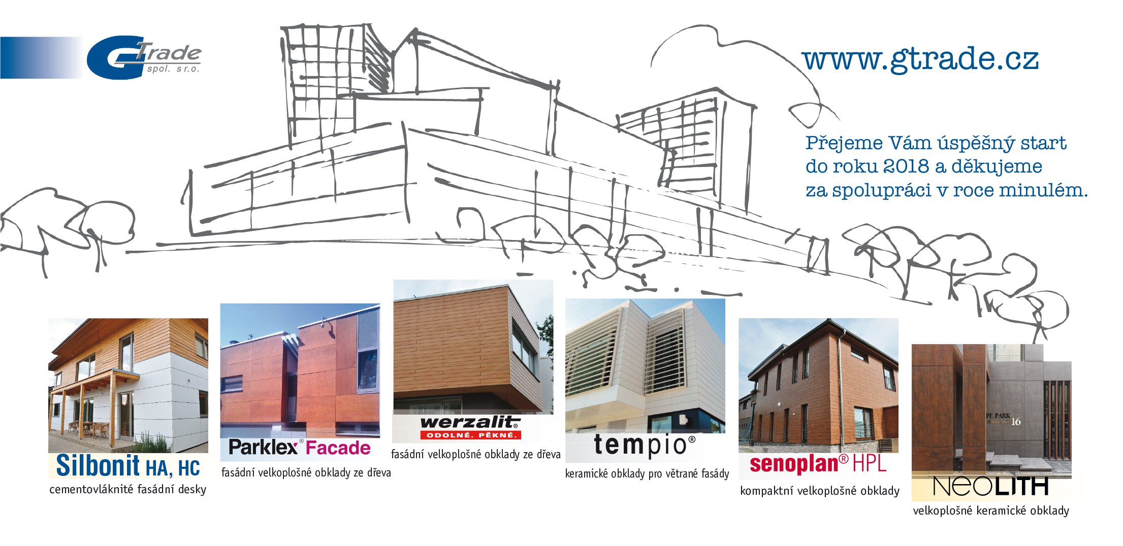 Poděkování za spolupráci v roce 2017 s přáním mnoha úspěchů v roce 2018